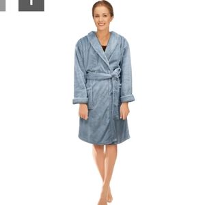 Hotel Lux Plush Blue Bathrobe
